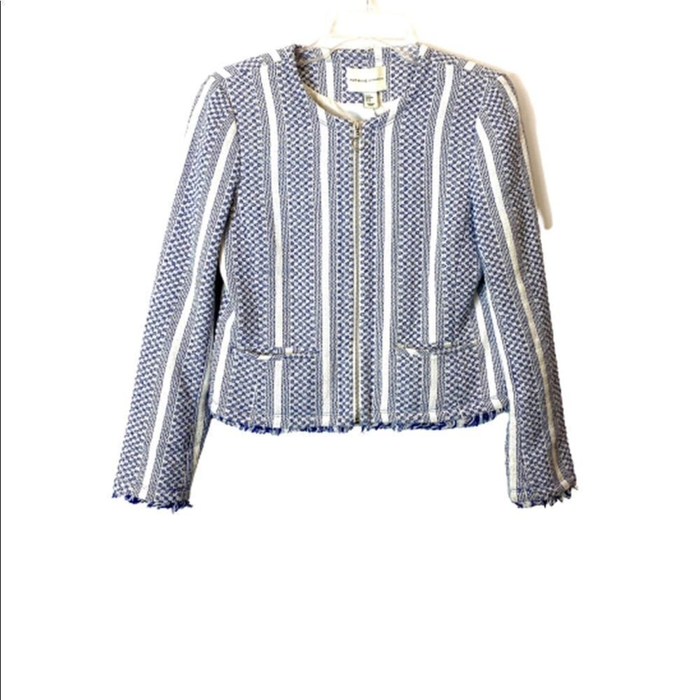 💼Like New Adrienne Vittadini Tweed Blazer, Long Sleeve, Full Zip - Picture 3 of 10